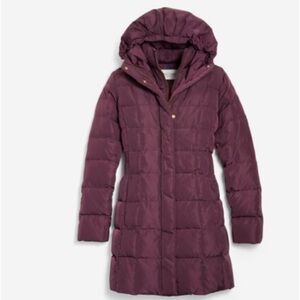 COLE HAAN SIGNATURE 32” HOODED TAFFETA DOWN COAT XXS NEW